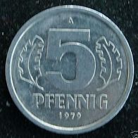 DDR 5 Pfennig 1979 "A" GDR / NDR / Deutschland / D