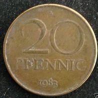 DDR 20 Pfennig 1983 "A" GDR / NDR / Deutschland / D