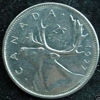 Kanada 25 Cent 1977 Canada - Hirsch #