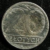 Polen 20 Zloty 1989 Polska