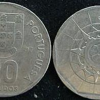 Portugal 20 Escudos 1987 Portuguesa