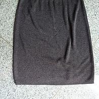 Knielanger grau melierter Strickrock Gr. 38