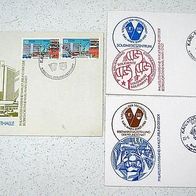 DDR Briefmarken * 3x Ganzsache + SonderStempel Karl-Marx-Stadt 1980