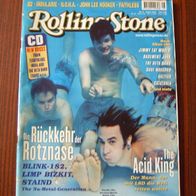 Rolling Stone August 2001 –Blink 182-Limp Bizkit-Stand-U2-John Lee Hooker-Faithless
