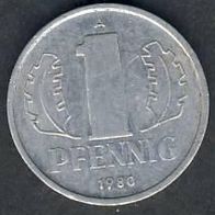DDR 1 Pfennig 1980 .A.