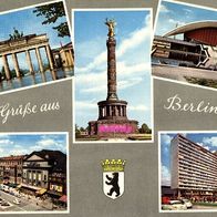 AK Berlin x5 Brandenburger Tor + Siegessäule + Zoo Palast 60er Jahre original