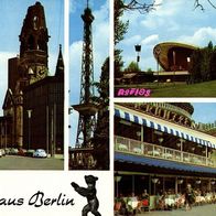 AK Berlin x4 Gedächtniskirche+ Funkturm + Kongreßhalle + Kranzler 60er J orig