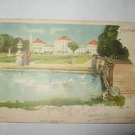 Ak Aquarell Künstlerkarte Nymphenburg ca 1900