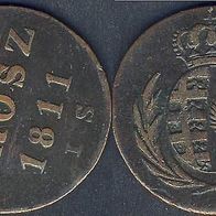 Fürstentum Warschau 1807-1815. 1 Grosz 1811.