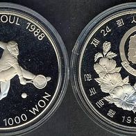 Korea Süd 1000 Won PP 1987 Olympia Seoul