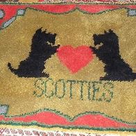 Scotch Terrier, Knüpf - Teppich Einzelstück