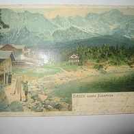 AK Eibsee gegen Zugspitze Ottmar Zieher No.1277 1900