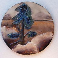 Ruscha - ART Keramik Wandteller - " Landschaft mit Baum " * * *