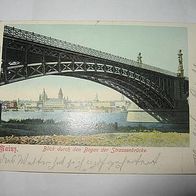 AK Mainz Strassenbrücke 1900