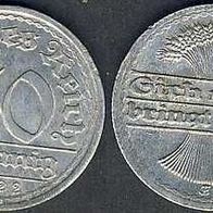 Deutsches Reich 50 Reichspfennig 1922. E.