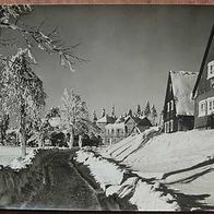 alte AK Schmücke, Gästehaus Waldhäuser im Winter 1963