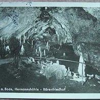 alte AK Rübeland Bode Hermannshöhle Bärenfriedhof 1955