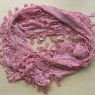 rosa Tuch in Schalform