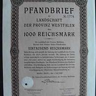 Pfandbrief d. Landschaft Westfalen 1.000 RM 1940