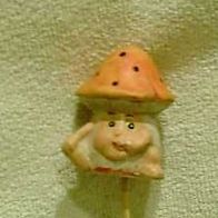 Niedliches Pilz-Männchen mit Erdspieß F.2 aus Keramik