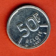 Belgien Fehlprägung 50 Franc 1987 Belgie 8 in Jahreszahl nicht geschlossen 1907 RAR.