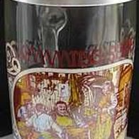 Glas- Bierkrug - Zinndeckel - 0,5 l - Stammtischseidel