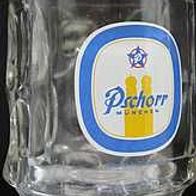 Glas- Bierkrug - 0,3 l - Pschorr Bräu - München
