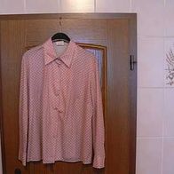 Damen Bluse Marke : Meteor Farbe : grau rosa langarm gebraucht gut erhalten
