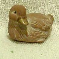 Niedliche Terrakotta-Ente klein F.1 Keramik handbemalt