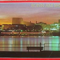 Ansichtskarte Bonn am Rhein bei Nacht 1991