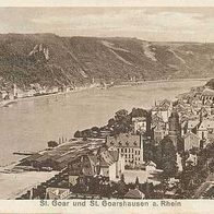 alte AK St. Goar und St. Goarshausen am Rhein