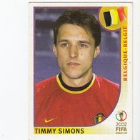 Panini Fussball WM 2002 Timmy Simons Belgien Nr 559