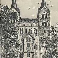 alte Ansichtskarte Kirche Corvey, Haupteingang
