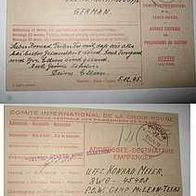Rotkreuzmitteilung 1945 München Texas