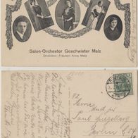 Künstler AK Rostock 1916 Geschwister Malz Salon Orchester Direktion Anny Malz