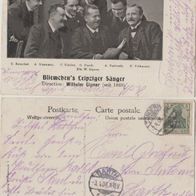 Künstler AK Tondern 1906 Bliemchen`s Leipziger Sänger Direktion Wilhelm-Gipner