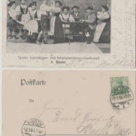 Künstler-AK Stettin 1903 Tyroler Alpensänger und Schuhplattltänzer A. Bauer