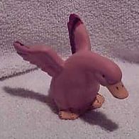 Niedliche Terrakotta-Ente aus Keramik handbemalt