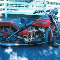 Harley Davidson Motorrad Oldtimer - Schmuckblatt 34.1