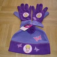 NEU Disney Mädchen Mütze Handschuhe lila Cinderella 52