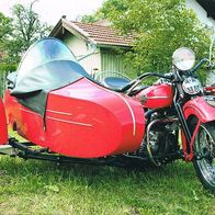 Harley Davidson mit Beiwagen Motorrad Oldtimer - Schmuckblatt 64.1