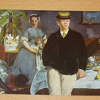 Kunstpostkarte Edouard Manet : Das Frühstuck im Atelier