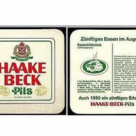ALT ! Bierdeckel : Haake-Beck Bremen : August 1980 : Bauernfrühstück
