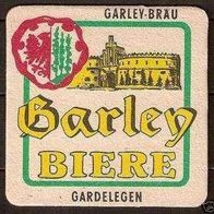 ALT ! Bierdeckel Brauerei Garley Gardelegen Altmarkkreis Salzwedel Sachsen-Anhalt