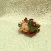 Mini Glücks-Schwein F.4 aus Kunststein handbemalt