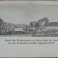 historische Ansichtskarte Berlin, Weidendamm Spree 1780