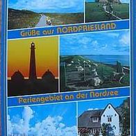 AK Grüße aus Nordfriesland, Nordsee Leuchtturm 1995