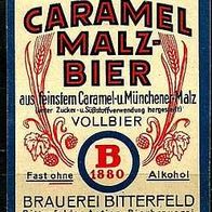 ALT ! Bieretikett (Vorkrieg/ VK) Actien-Bierbrauerei vorm. Brömme Bitterfeld