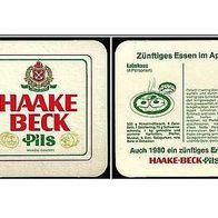 ALT ! Bierdeckel : Haake-Beck Bremen : April 1980 : Labskaus