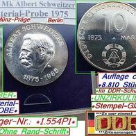 DDR * 10Mark Albert Schweitzer-Gedenk-Münze * Material-Probe